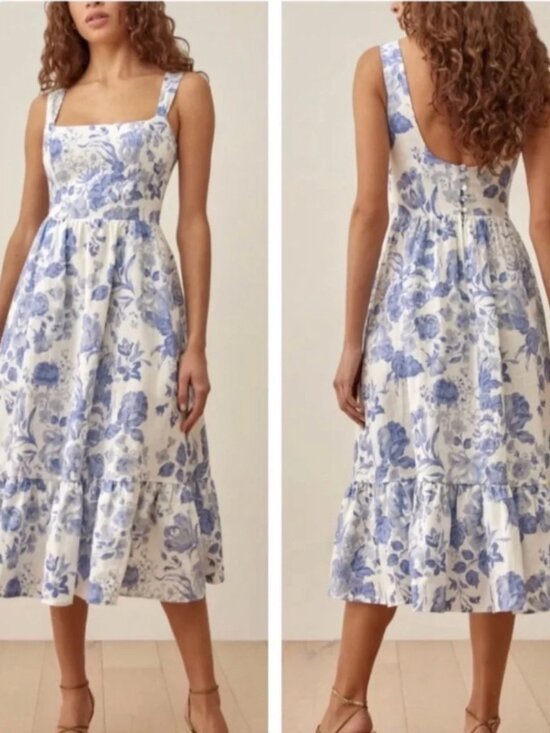 Reformation Dresses & Skirts - Reformation Bucatini Linen Midi Dress